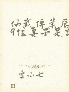 仙武传叶辰的19位妻子是谁封面