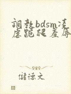 调教bdsm凌虐跪爬羞辱小说