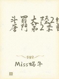 斗罗大陆2绝世唐门第2季动封面