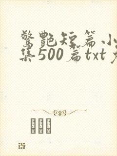 惊艳短篇小说合集500篇txt免费阅读