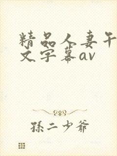 精品人妻午夜中文字幕av
