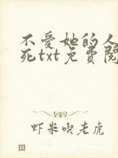 不爱她的人都会死txt免费阅读笔趣阁