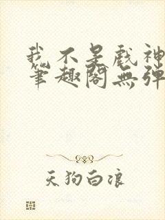 我不是戏神小说笔趣阁无弹窗