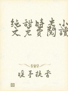 纯甜时光小说全文免费阅读