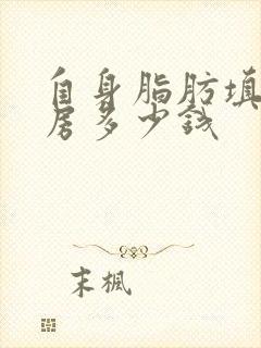 自身脂肪填充乳房多少钱