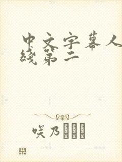 中文字幕人妻在线第二