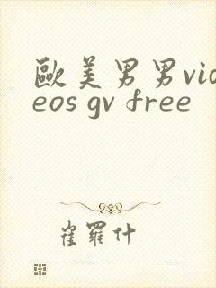 欧美男男videos gv free封面