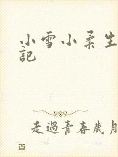小雪小柔生活日记封面