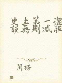 史上第一混乱小说无删减版