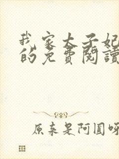 我家太子妃超凶的免费阅读全文封面