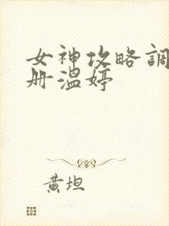 女神攻略调教手册温婷