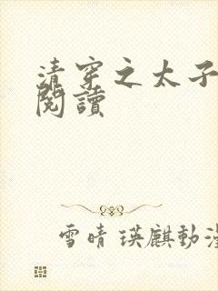 清穿之太子娇妃阅读