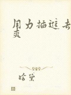 用力插进去,好爽