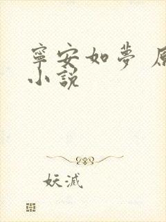 宁安如梦 原著小说