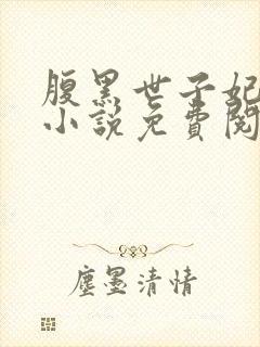 腹黑世子妃日常小说免费阅