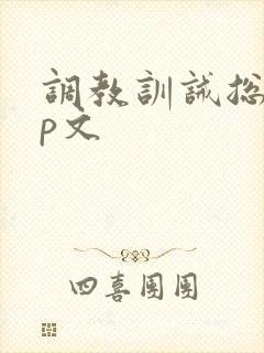 调教训诫总裁sp文