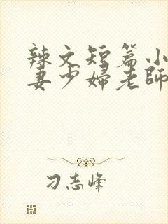 辣文短篇小说人妻少妇老师