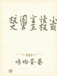 校园言情小说甜文男主校霸