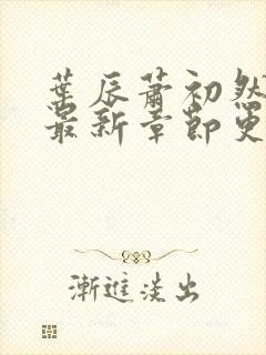 叶辰萧初然最快最新章节更新封面