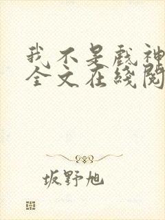 我不是戏神小说全文在线阅读