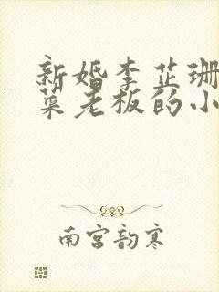 新婚李芷珊和卖菜老板的小说