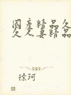 国产精品久久久久人妻精品