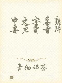 中文字幕熟女人妻免费看片软件