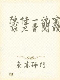 陈佳一沈宴西小说免费阅读