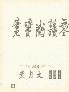 唐砖小说无弹窗免费阅读全文封面