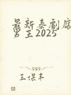 最新泰剧腐剧双男主2025