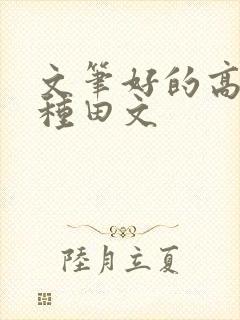 文笔好的高质量种田文