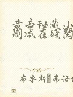 黄帝秘藏小说无删减在线阅读