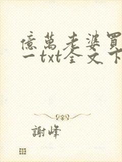 亿万老婆买一送一txt全文下载