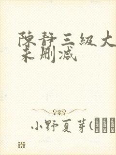 陈静三级大尺度未删减