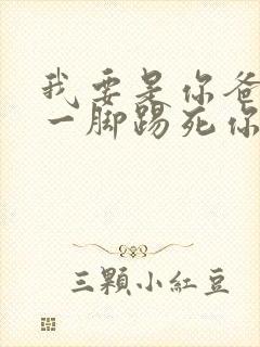 我要是你爸,早一脚踢死你了