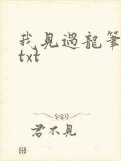 我见过龙笔趣阁txt
