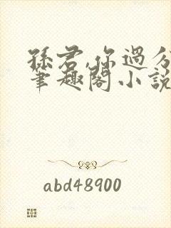 孙君,你过分了笔趣阁小说封面