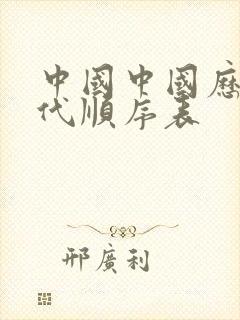 中国中国历史朝代顺序表