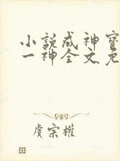 小说成神宝鉴第一神全文免费阅读