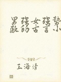 男强女强势均力敌的古言小说封面