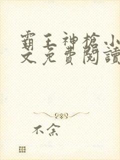 霸王神枪小说全文免费阅读无删减