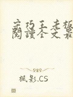 宋巧王老板免费阅读全文最新章节