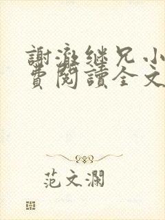 谢澈继兄小说免费阅读全文无弹窗封面