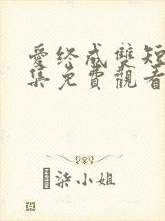 爱终成双短剧全集免费观看