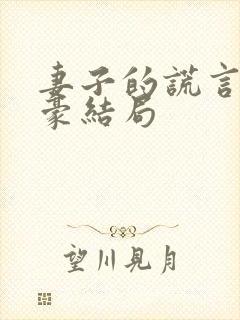 妻子的谎言孙佳豪结局