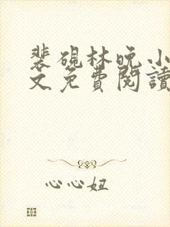 裴砚林晚小说全文免费阅读封面