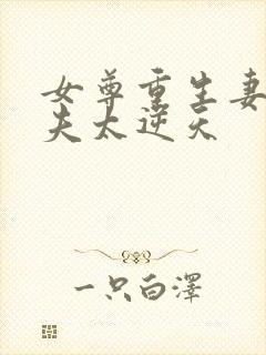 女尊重生妻主宠夫太逆天封面