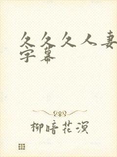 久久久人妻中文字幕