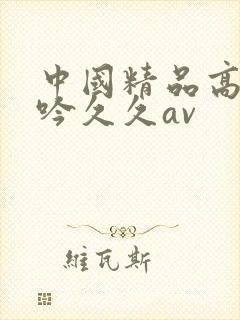 中国精品高潮呻吟久久av
