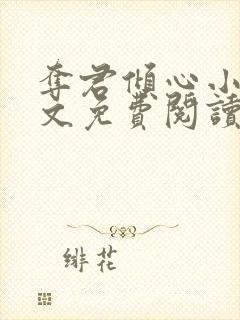 夺君倾心小说全文免费阅读